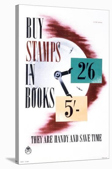 Buy Stamps in Books They are Handy and Save Time-Stan Krol-Stretched Canvas