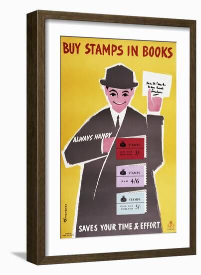 Buy Stamps in Books-Peter Huveneers-Framed Art Print