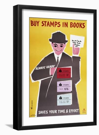 Buy Stamps in Books-Peter Huveneers-Framed Art Print