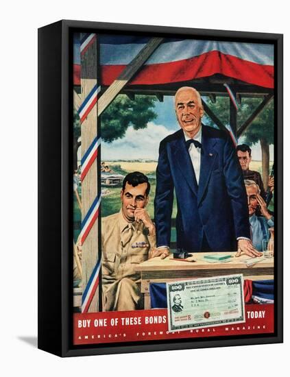 "Buy War Bonds,"July 1, 1944-W.W. Calvert-Framed Stretched Canvas