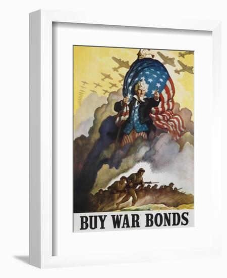 Buy War Bonds Poster-null-Framed Giclee Print