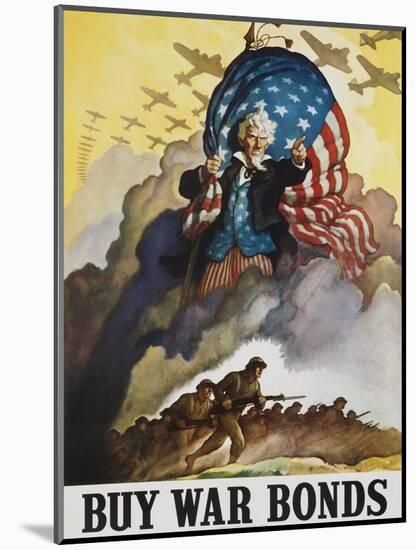 Buy War Bonds Poster-null-Mounted Giclee Print