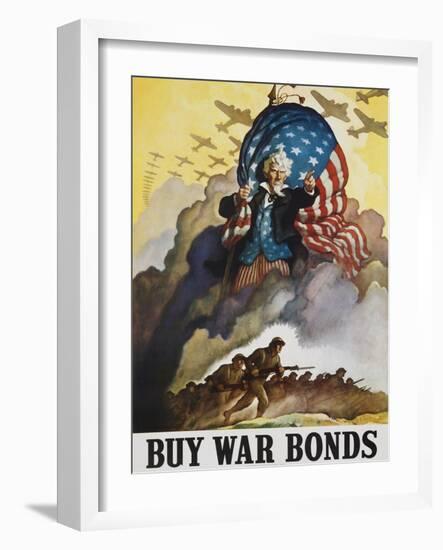 Buy War Bonds Poster-null-Framed Giclee Print