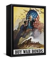 Buy War Bonds Poster-null-Framed Stretched Canvas