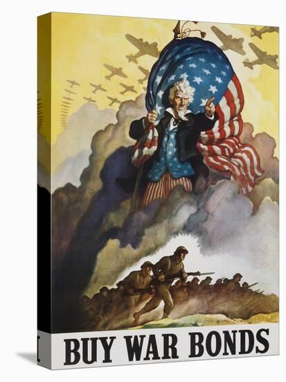 Buy War Bonds Poster-null-Stretched Canvas