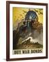 Buy War Bonds, World War 2 Poster of Uncle Sam-null-Framed Art Print