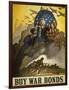 Buy War Bonds, World War 2 Poster of Uncle Sam-null-Framed Art Print