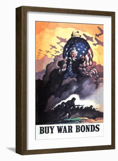 Buy War Bonds-Newell Convers Wyeth-Framed Art Print