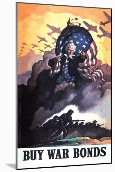 Buy War Bonds-Newell Convers Wyeth-Mounted Art Print