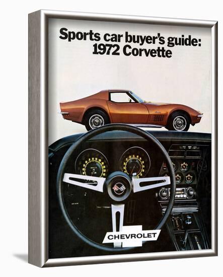 Buyer's Guide 1972 GM Corvette-null-Framed Art Print