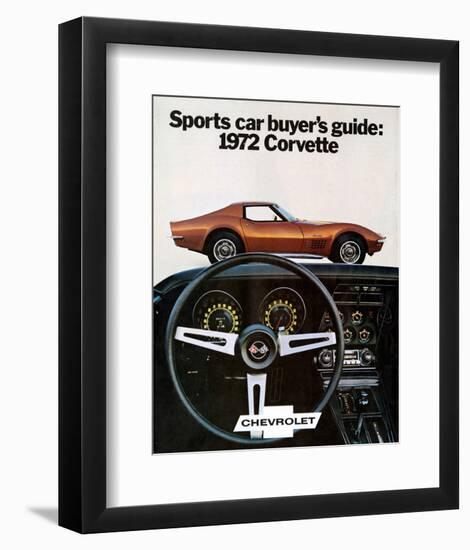 Buyer's Guide 1972 GM Corvette-null-Framed Art Print