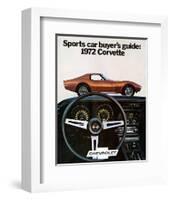 Buyer's Guide 1972 GM Corvette-null-Framed Art Print