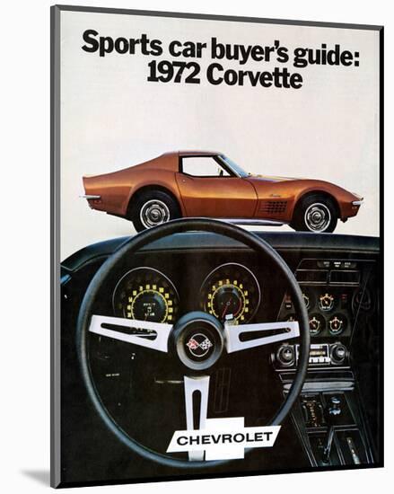 Buyer's Guide 1972 GM Corvette-null-Mounted Art Print