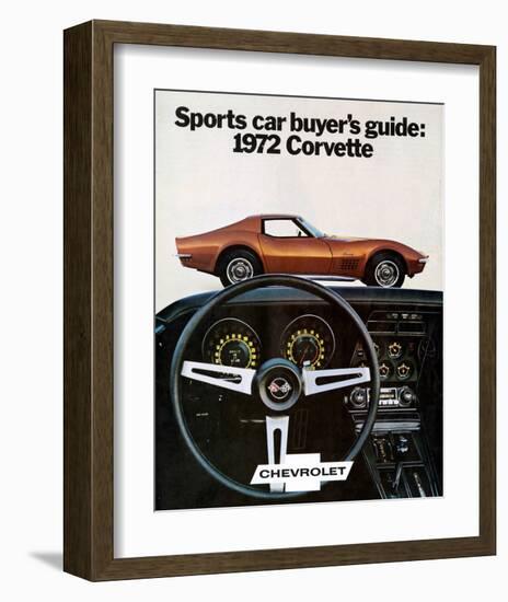 Buyer's Guide 1972 GM Corvette-null-Framed Art Print