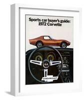 Buyer's Guide 1972 GM Corvette-null-Framed Art Print