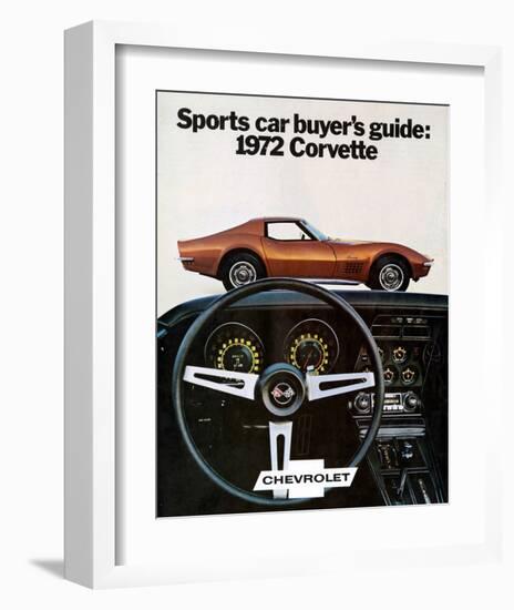 Buyer's Guide 1972 GM Corvette-null-Framed Art Print