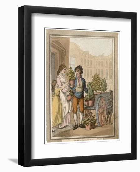 Buying a Plant-null-Framed Art Print
