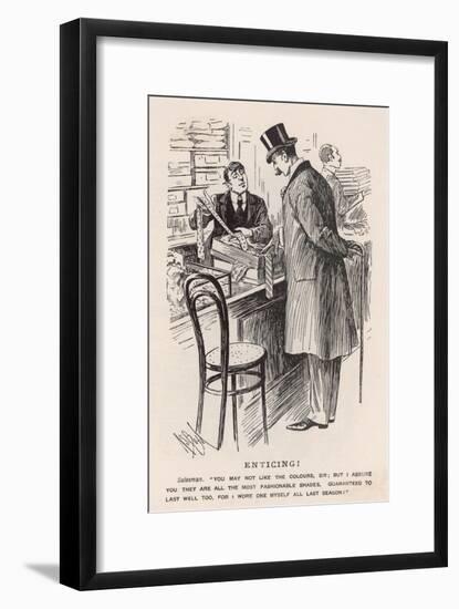 Buying a Tie 1898-null-Framed Art Print