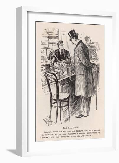 Buying a Tie 1898-null-Framed Art Print