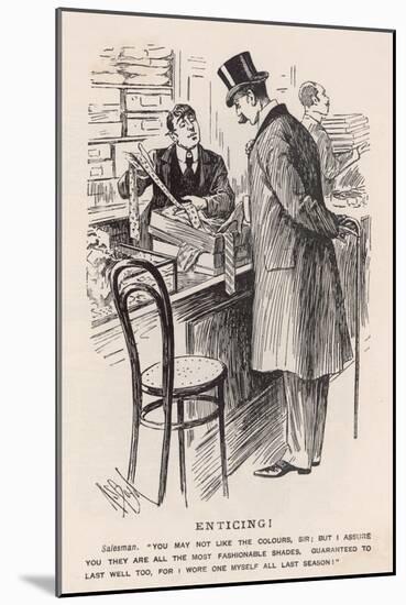 Buying a Tie 1898-null-Mounted Art Print