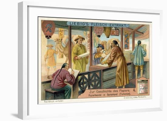 Buying and Selling Paper in Samarkand, Turkestan-null-Framed Giclee Print