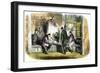 Buying Camlets in a Shop, Yokohama, Japan, 1865-null-Framed Giclee Print