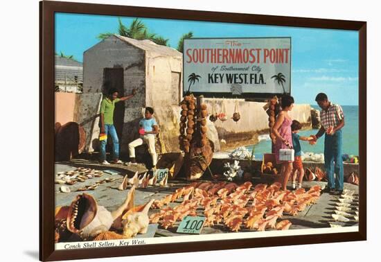 Buying Conch Shells in Key West-null-Framed Art Print
