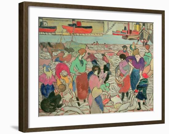 Buying Fish at Boulogne, 1926-Louis Valtat-Framed Giclee Print