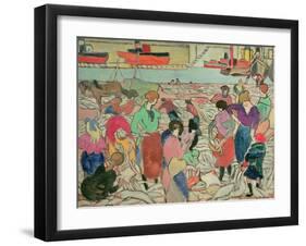 Buying Fish at Boulogne, 1926-Louis Valtat-Framed Giclee Print