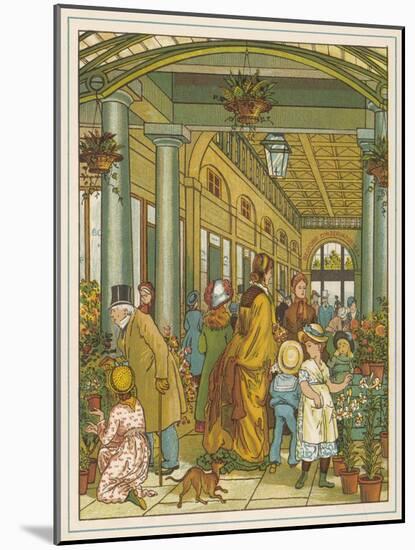 Buying Flowers at Covent Garden Market-Thomas Crane-Mounted Art Print