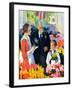 "Buying Flowers for Mother,"May 1, 1930-Haddon Sundblom-Framed Giclee Print