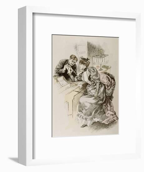 Buying Gloves, 1895-null-Framed Art Print