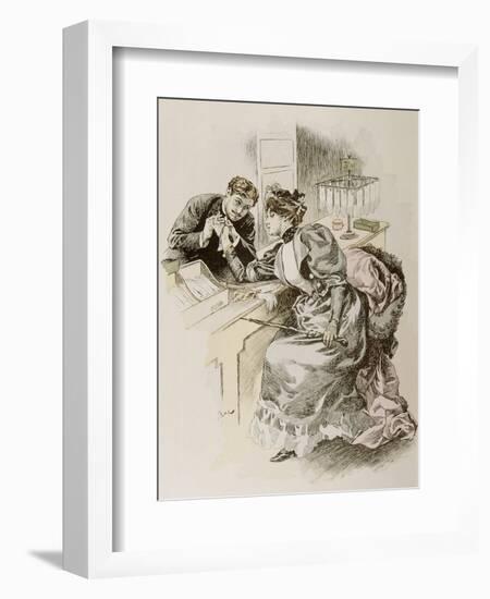 Buying Gloves, 1895-null-Framed Art Print