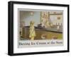 Buying Ice Cream at the Store Poster-null-Framed Giclee Print