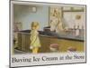 Buying Ice Cream at the Store Poster-null-Mounted Giclee Print