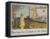 Buying Ice Cream at the Store Poster-null-Framed Stretched Canvas