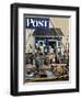 "Buying Lobsters," Saturday Evening Post Cover, July 2, 1949-Stevan Dohanos-Framed Premium Giclee Print