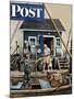 "Buying Lobsters," Saturday Evening Post Cover, July 2, 1949-Stevan Dohanos-Mounted Giclee Print