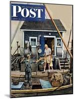 "Buying Lobsters," Saturday Evening Post Cover, July 2, 1949-Stevan Dohanos-Mounted Giclee Print