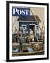 "Buying Lobsters," Saturday Evening Post Cover, July 2, 1949-Stevan Dohanos-Framed Giclee Print
