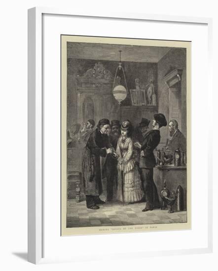 Buying Relics of the Siege at Paris-null-Framed Giclee Print