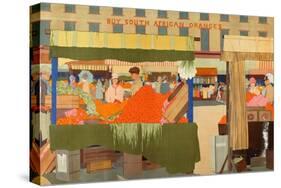 Buying the Oranges, from the Series 'Summer's Oranges from South Africa'-null-Stretched Canvas