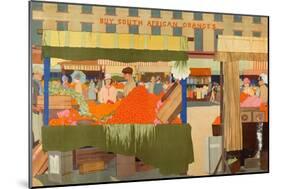 Buying the Oranges, from the Series 'Summer's Oranges from South Africa'-null-Mounted Giclee Print