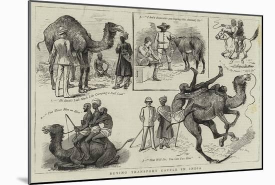 Buying Transport Cattle in India-null-Mounted Giclee Print