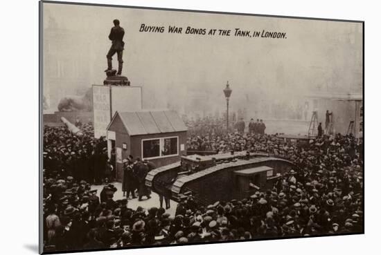 Buying War Bonds at the Tank, London, World War I-null-Mounted Photographic Print