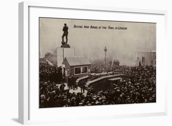 Buying War Bonds at the Tank, London, World War I-null-Framed Photographic Print