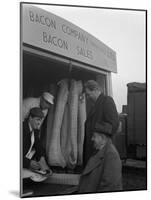 Buying Wholesale Meat from a Danish Bacon Company Lorry, Barnsley, South Yorkshire, 1961-Michael Walters-Mounted Photographic Print