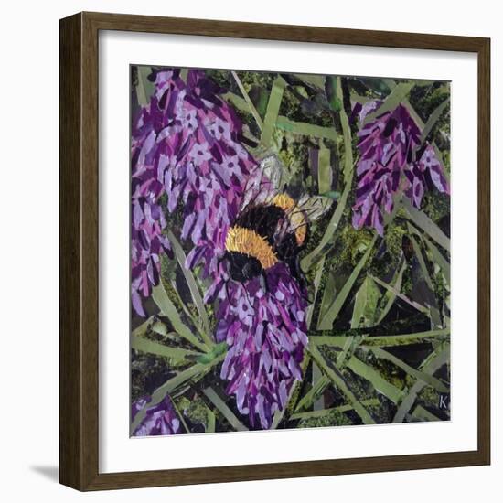 Buzz - Bumble Bee on Lavender-Kirstie Adamson-Framed Giclee Print