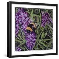 Buzz - Bumble Bee on Lavender-Kirstie Adamson-Framed Giclee Print