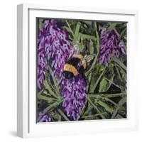 Buzz - Bumble Bee on Lavender-Kirstie Adamson-Framed Giclee Print